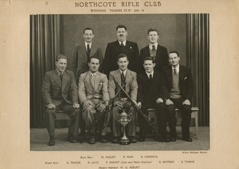 Northcote Rifle Club 1951-52 pennant team